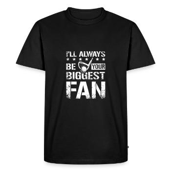 Always be your biggest fan, design for golfing fan - Men's Premium Organic T-Shirt - black - Front - Nico (187cm)