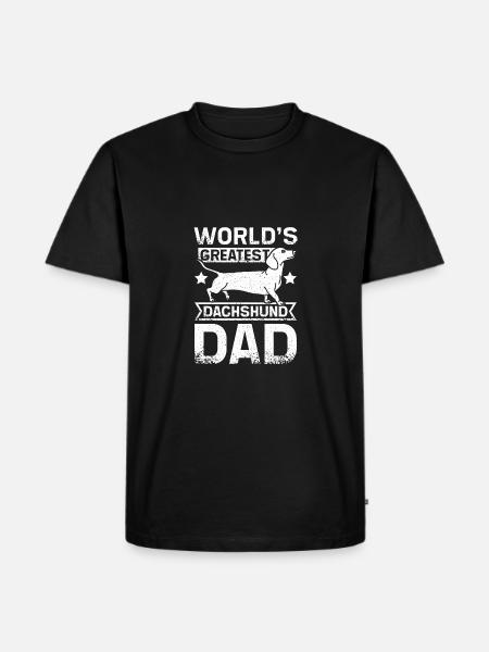 World's greatest dachshund dad - Men's Premium Organic T-Shirt - black