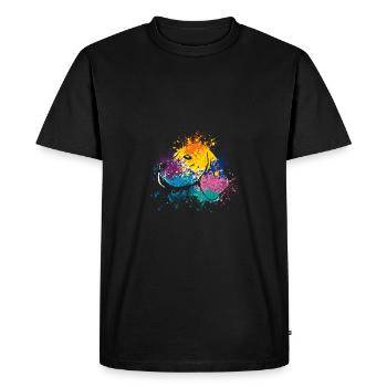 Colorful Splash Art Dog Lover Beagle Head - T-shirt Premium bio Homme - noir - Devant - Nico (187cm)