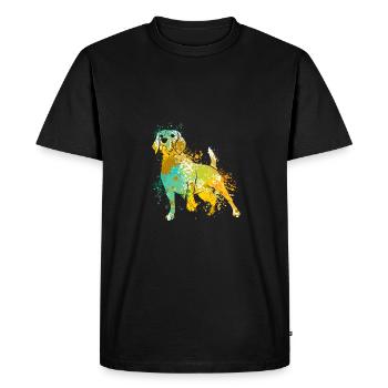 Colorful Splash Art Dog Lover Beagle - T-shirt Premium bio Homme - noir - Devant - Nico (187cm)