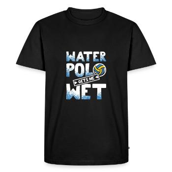 Le water-polo amusant me mouille - T-shirt Premium bio Homme - noir - Devant - Nico (187cm)