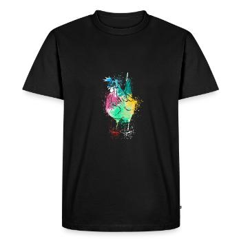 Colerfull Splash Art Farm animals chicken - Men's Premium Organic T-Shirt - black - Front - Nico (187cm)
