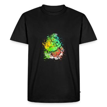 Splash Art Singe Bornéo Orang-outan - T-shirt Premium bio Homme - noir - Devant - Nico (187cm)