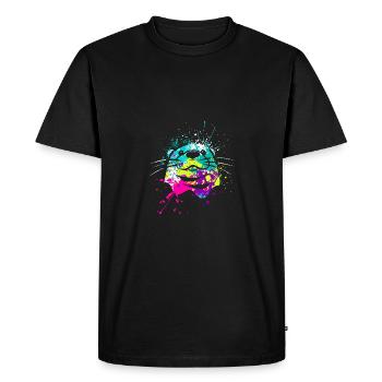 Splash Art Otter Giant Otter Lake Otter - Men's Premium Organic T-Shirt - black - Front - Nico (187cm)