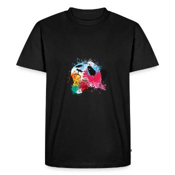 Splash Art Giant Panda Panda Bear Big Panda - Men's Premium Organic T-Shirt - black - Front - Nico (187cm)