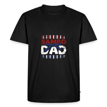 Fête des pères Père Sambo Papa - T-shirt Premium bio Homme - noir - Devant - Nico (187cm)