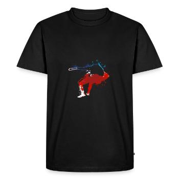 Splash art sambo fighter - T-shirt Premium bio Homme - noir - Devant - Nico (187cm)