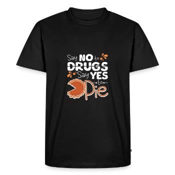 Dites non aux drogues Dites oui au ruban rouge de tarte - T-shirt Premium bio Homme - noir - Devant - Nico (187cm)