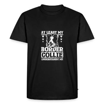 Au moins, mon border collie me comprend - T-shirt Premium bio Homme - noir - Devant - Nico (187cm)