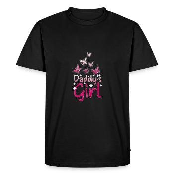 For the daughter Daddys girl, little Butterfly - Men's Premium Organic T-Shirt - black - Front - Nico (187cm)