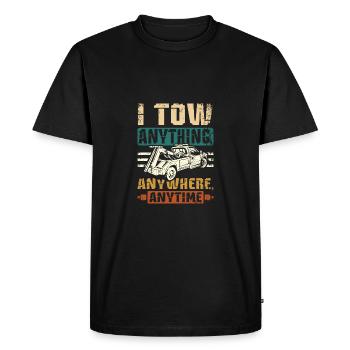 Je remorque n’importe quoi n’importe où n’importe quand Conducteur de dépanneuse - T-shirt Premium bio Homme - noir - Devant - Nico (187cm)
