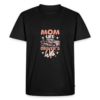 Mothers day Mom life drivers wife Tow truck driver - Men's Premium Organic T-Shirt - black - Front - Nico (187cm)