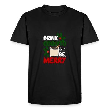 Puerto Rico Christmas Drink coquito be berry - Men's Premium Organic T-Shirt - black - Front - Nico (187cm)