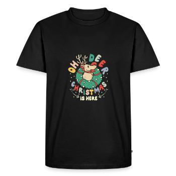 Groovy oh deer christmas est là - T-shirt Premium bio Homme - noir - Devant - Nico (187cm)