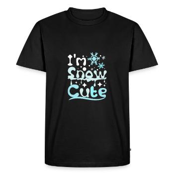 Noël d’hiver je suis neige mignon - T-shirt Premium bio Homme - noir - Devant - Nico (187cm)