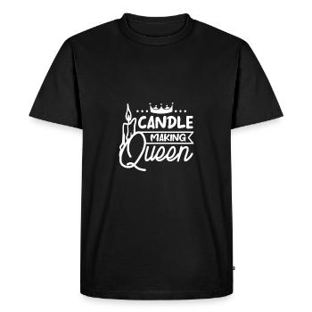 Candle making Queen - Men's Premium Organic T-Shirt - black - Front - Nico (187cm)