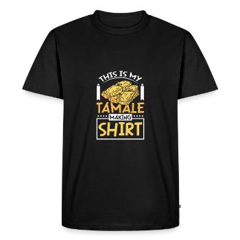 C’est ma fabrication de tamale - T-shirt Premium bio Homme - noir - Devant - Nico (187cm)