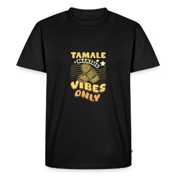 Tamale ne fait que des vibrations - T-shirt Premium bio Homme - noir - Devant - Nico (187cm)