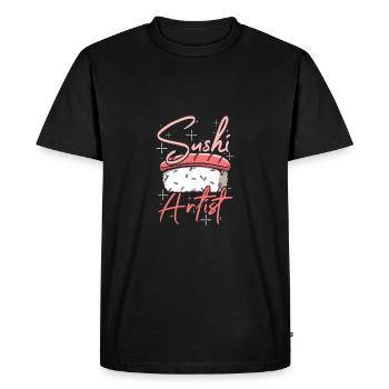 Sushi artist - Men's Premium Organic T-Shirt - black - Front - Nico (187cm)