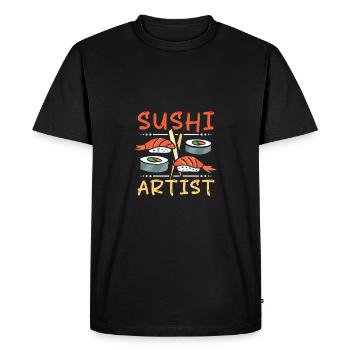 Sushi making Sushi artist - Men's Premium Organic T-Shirt - black - Front - Nico (187cm)