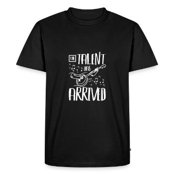 Le talent du joueur de banjo est arrivé - T-shirt Premium bio Homme - noir - Devant - Nico (187cm)