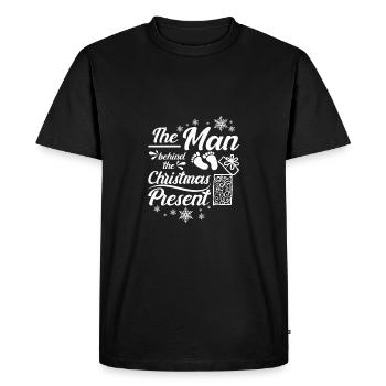 Becoming Dad, the man behind the christmas present - Men's Premium Organic T-Shirt - black - Front - Nico (187cm)