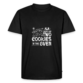 Jumeaux de Noël, il y a deux biscuits dans le four - T-shirt Premium bio Homme - noir - Devant - Nico (187cm)