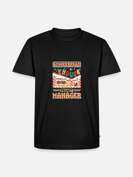 Gingerbread house project manager - Men's Premium Organic T-Shirt - black