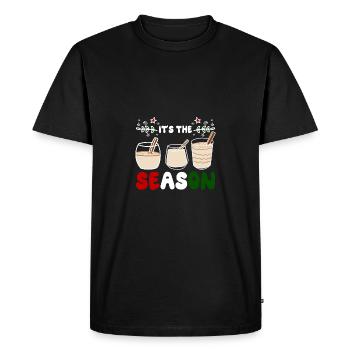 Porto Rico Noël, c’est la saison coquito - T-shirt Premium bio Homme - noir - Devant - Nico (187cm)