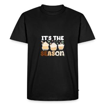 It's the season eggnog - Men's Premium Organic T-Shirt - black - Front - Nico (187cm)