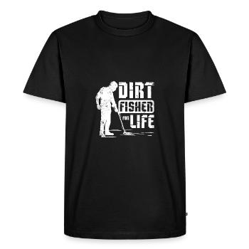 Pêche sale pour la vie - T-shirt Premium bio Homme - noir - Devant - Nico (187cm)