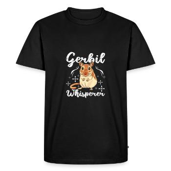 Gerbil whisperer - Men's Premium Organic T-Shirt - black - Front - Nico (187cm)