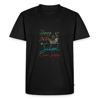 Bonne dernière rentrée scolaire, secrétaire de l’école - T-shirt Premium bio Homme - noir - Devant - Nico (187cm)