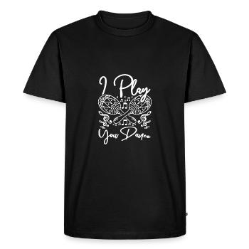 Je joue des maracas que tu danses - T-shirt Premium bio Homme - noir - Devant - Nico (187cm)