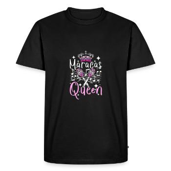 Fille Maracas Reine - T-shirt Premium bio Homme - noir - Devant - Nico (187cm)