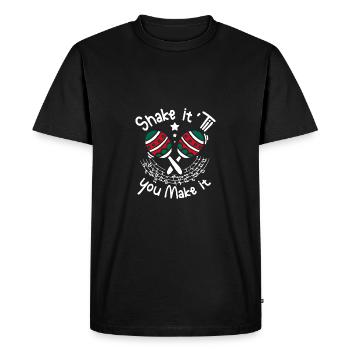 Secouez-le jusqu’à ce que vous en fassiez des Maracas - T-shirt Premium bio Homme - noir - Devant - Nico (187cm)