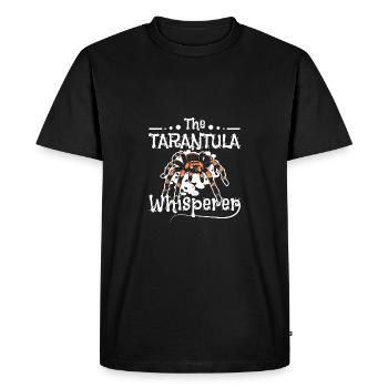 Le chuchoteur de tarentule araignée - T-shirt Premium bio Homme - noir - Devant - Nico (187cm)