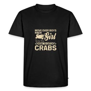Let this girl show you how to catch crabs - Men's Premium Organic T-Shirt - black - Front - Nico (187cm)