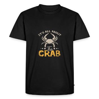 Crabe Tout tourne autour du crabe - T-shirt Premium bio Homme - noir - Devant - Nico (187cm)