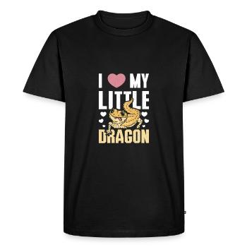 J’adore mon petit dragon barbu - T-shirt Premium bio Homme - noir - Devant - Nico (187cm)