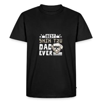 Fête des pères Le meilleur shih tzu papa de tous les temps - T-shirt Premium bio Homme - noir - Devant - Nico (187cm)