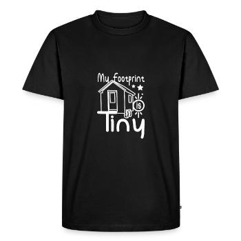 Tiny House My footprint is tiny - Men's Premium Organic T-Shirt - black - Front - Nico (187cm)
