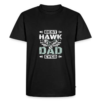 Fête des pères Falconer meilleur papa faucon de tous les temps - T-shirt Premium bio Homme - noir - Devant - Nico (187cm)