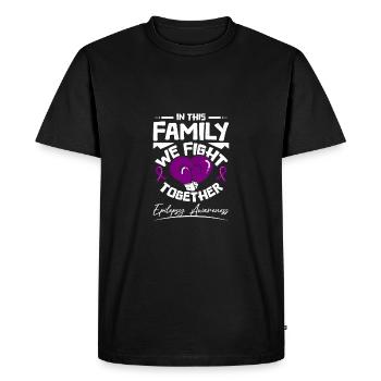 In this family we fight together - Men's Premium Organic T-Shirt - black - Front - Nico (187cm)