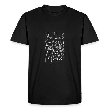 Jouez à l’enregistreur, vous devez ressentir la musique - T-shirt Premium bio Homme - noir - Devant - Nico (187cm)
