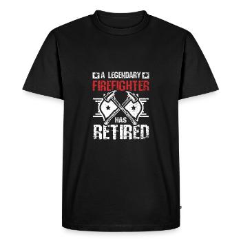 A legendary firefighter has retired - Men's Premium Organic T-Shirt - black - Front - Nico (187cm)