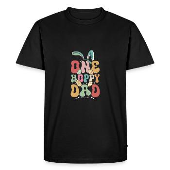 Papa lapin, papa de Pâques, un papa houblonné - T-shirt Premium bio Homme - noir - Devant - Nico (187cm)