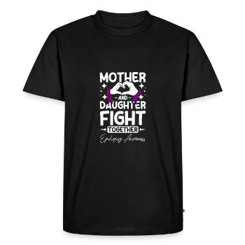 Mother and daughter fight, epilepsy awareness - Men's Premium Organic T-Shirt - black - Front - Nico (187cm)