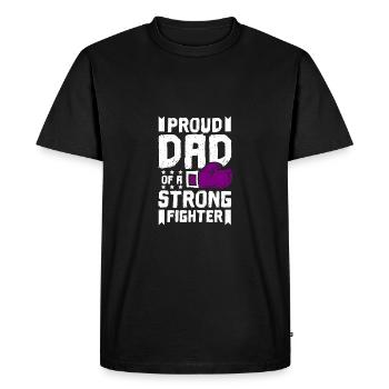 Proud dad of a strong fighter, epilepsy awareness - Men's Premium Organic T-Shirt - black - Front - Nico (187cm)