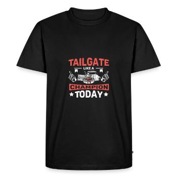 Tailgating like a champion today - Men's Premium Organic T-Shirt - black - Front - Nico (187cm)